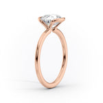 Load image into Gallery viewer, 2.5 CT Oval Cut Half Bezel Solitaire Moissanite Diamond Ring