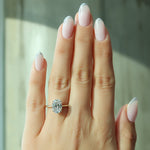 Load image into Gallery viewer, 2.5 CT Oval Cut Moissanite Solitaire Diamond Ring