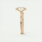 Load image into Gallery viewer, 2 CT Oval Flush Stacking Low Profile Solitaire Moissanite Engagement Ring