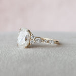 Load image into Gallery viewer, 3.0 CT Oval Cut Moissanite Diamond Cluster Engagement Ring