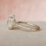 Load image into Gallery viewer, 3.50 CT Oval Cut Hidden Halo Moissanite Engagement Ring