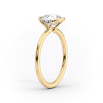 Load image into Gallery viewer, 2.5 CT Oval Cut Half Bezel Solitaire Moissanite Diamond Ring