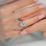 Load image into Gallery viewer, 2.5 CT Oval Cut Solitaire Moissanite Diamond Ring