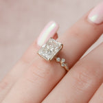 Load image into Gallery viewer, 3.50 CT Radiant Cut Moissanite Unique Engagement Ring