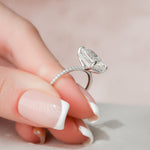 Load image into Gallery viewer, 4.50СT Radiant Cut Moissanite Diamond Hidden Halo Engagement Ring
