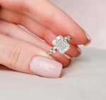 Load image into Gallery viewer, 3.50 CT Radiant Cut Moissanite Unique Engagement Ring