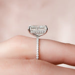 Load image into Gallery viewer, 4.50СT Radiant Cut Moissanite Diamond Hidden Halo Engagement Ring