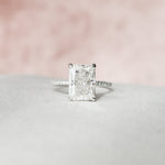 Load image into Gallery viewer, 4.50СT Radiant Cut Moissanite Diamond Hidden Halo Engagement Ring