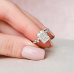 Load image into Gallery viewer, 3.50 CT Radiant Cut Moissanite Unique Engagement Ring