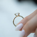 Load image into Gallery viewer, 2.5 CT Round Cut Moissanite Diamond Solitaire Engagement Ring