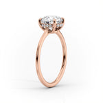 Load image into Gallery viewer, 2 CT Round Cut Classic Solitaire Hidden Halo Moissanite Diamond Ring