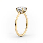 Load image into Gallery viewer, 2 CT Round Cut Classic Solitaire Hidden Halo Moissanite Diamond Ring