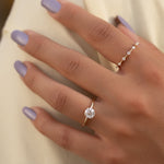Load image into Gallery viewer, 2.5 CT Round Cut Hidden Halo Moissanite Diamond Ring