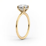Load image into Gallery viewer, Classic 2 CT Round Cut Moissanite Engagement Ring Set With Hidden Halo