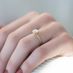 Load image into Gallery viewer, 2 CT Round Cut Hidden Halo Moissanite Diamond Ring With Matching Wedding Band