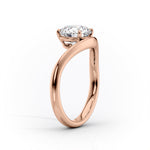 Load image into Gallery viewer, 2.5 CT Round Cut Moissanite Diamond Ring With Unique Curves Band