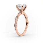 Load image into Gallery viewer, 2 CT Round Cut Moissanite Diamond Ring Unique Pave