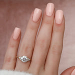 Load image into Gallery viewer, 2 CT Round Cut Moissanite Solitaire Diamond Ring
