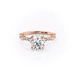 Load image into Gallery viewer, 2 CT Round Cut Moissanite Diamond Ring Unique Pave