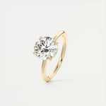 Load image into Gallery viewer, 2 CT Round Flush Stacking Low Profile Solitaire Moissanite Engagement Ring