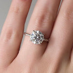 Load image into Gallery viewer, 2 CT Round Cut Classic Solitaire Moissanite Diamond Ring