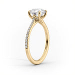 Load image into Gallery viewer, 2 CT Round Cut Classic Pave Setting Moissanite Diamond Ring