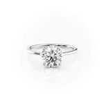 Load image into Gallery viewer, 2 CT Round Cut Classic Solitaire Hidden Halo Moissanite Diamond Ring