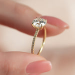 Load image into Gallery viewer, 2 CT Round Cut Pave Moissanite Diamond Ring