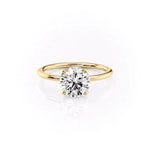 Load image into Gallery viewer, 2.5 CT Round Cut Moissanite Diamond Solitaire Engagement Ring