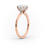 Load image into Gallery viewer, 2.5 CT Round Cut Moissanite Diamond Ring With Partial Hidden Halo