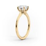 Load image into Gallery viewer, 2 CT Round Cut Moissanite Diamond Solitaire Engagement Ring With Unique Pave Setting