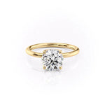 Load image into Gallery viewer, 2 CT Round Cut Unique Pave Setting Moissanite Solitaire Diamond Ring