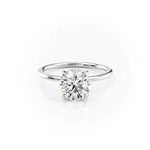 Load image into Gallery viewer, 2 CT Round Cut Moissanite Engagement Diamond Ring With Hidden Halo