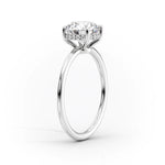 Load image into Gallery viewer, 2 CT Round Cut Hidden Halo Moissanite Diamond Ring With Matching Wedding Band