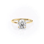 Load image into Gallery viewer, 2 CT Round Cut Classic Solitaire Hidden Halo Moissanite Diamond Ring