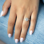 Load image into Gallery viewer, 2 CT Round Cut Pave Moissanite Diamond Ring