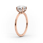 Load image into Gallery viewer, 2 CT Round Cut Hidden Halo Moissanite Diamond Ring With Matching Wedding Band