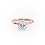 Load image into Gallery viewer, 2 CT Round Cut Classic Solitaire Petal Prongs Moissanite Diamond Ring