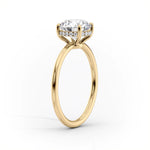 Load image into Gallery viewer, 2 CT Round Cut Hidden Halo Moissanite Diamond Ring With Matching Wedding Band