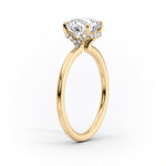Load image into Gallery viewer, 2.5 CT Round Cut Moissanite Diamond Ring With Partial Hidden Halo