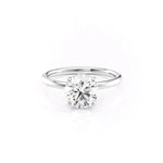 Load image into Gallery viewer, 2.5 CT Round Cut Hidden Halo Moissanite Diamond Ring