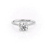 Load image into Gallery viewer, 2 CT Round Cut Classic Pave Setting Moissanite Diamond Ring