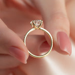 Load image into Gallery viewer, 2 CT Round Cut Pave Moissanite Diamond Ring