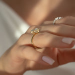 Load image into Gallery viewer, Classic 2 CT Round Cut Moissanite Engagement Ring Set With Hidden Halo