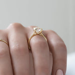 Load image into Gallery viewer, 2 CT Round Cut Moissanite Diamond Solitaire Engagement Ring With Unique Pave Setting