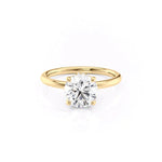 Load image into Gallery viewer, 2.5 CT Round Cut Hidden Halo Moissanite Diamond Ring