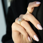 Load image into Gallery viewer, 2 CT Round Cut Twinkling Pave Moissanite Diamond Ring