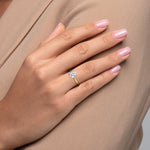 Load image into Gallery viewer, 2.5 CT Round Cut Moissanite Diamond Ring With Partial Hidden Halo