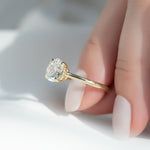 Load image into Gallery viewer, 2 CT Round Cut Classic Solitaire Hidden Halo Moissanite Diamond Ring