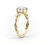 Load image into Gallery viewer, 2.5 CT Round Cut Moissanite Engagement Ring With Stunning Twisted Band